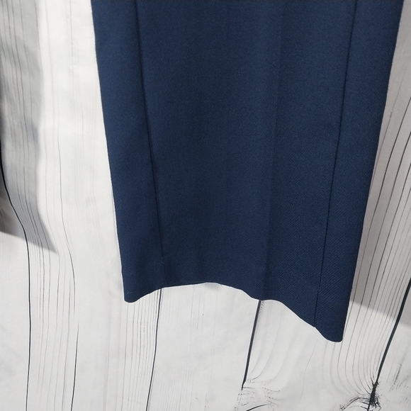 Loft Petites High Waisted Straight Leg Navy Blue Pants - Picture 4 of 11